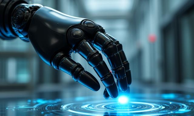 Braccio robotico ad alta precisione che interagisce con un operatore umano